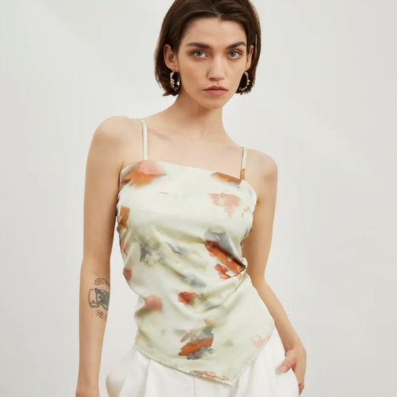 Double Sided Tie Dye Satin Top - Picture 2 of 4